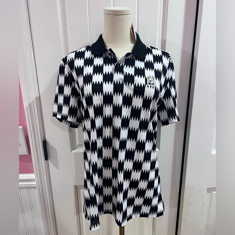 Waac Season Patterned Polo Checkered Size 1 Nwt